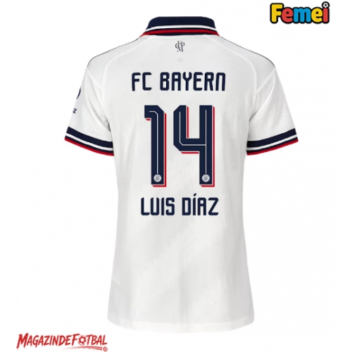 Bayern Munich Luis Diaz #14 Tricou Fotbal Replică 2026-27 Femei Deplasare Bayern Munich Luis Diaz #14 Tricou Fotbal Replică 2026-27 Femei Deplasare